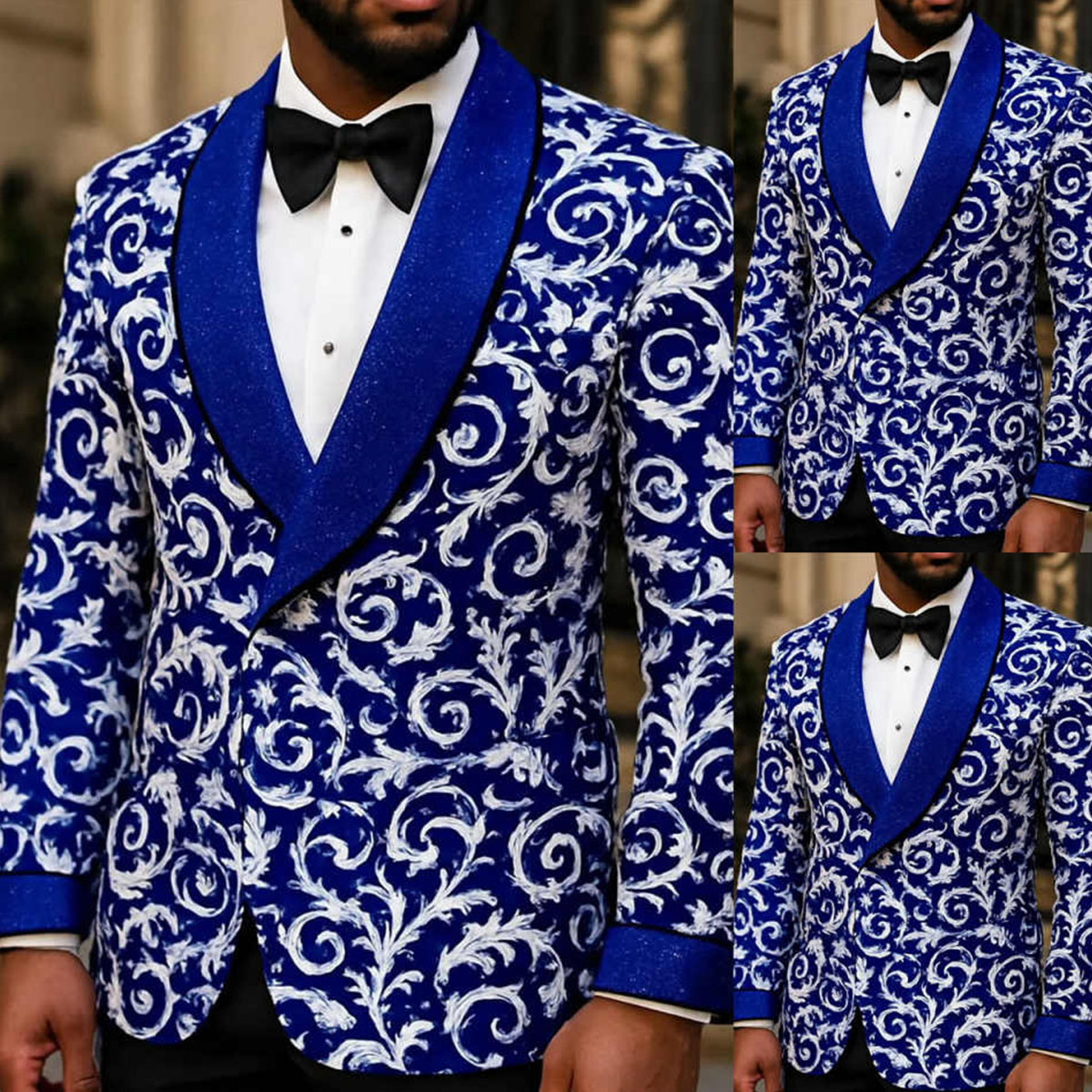 Men'S Grooming Jacket - Элегантные мужские костюмы из жаккарда с