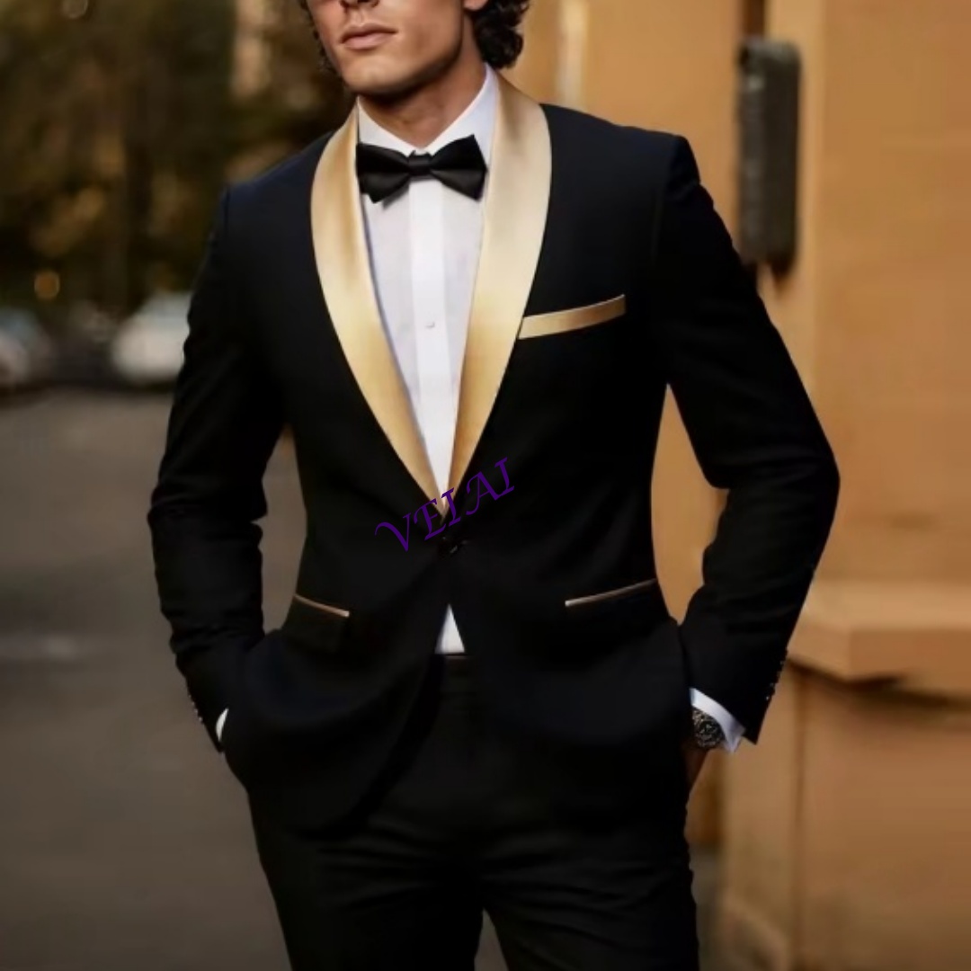 Men'S Grooming Jacket - Новый Золотой Костюм-Двойка (Блейзер и Брюки)