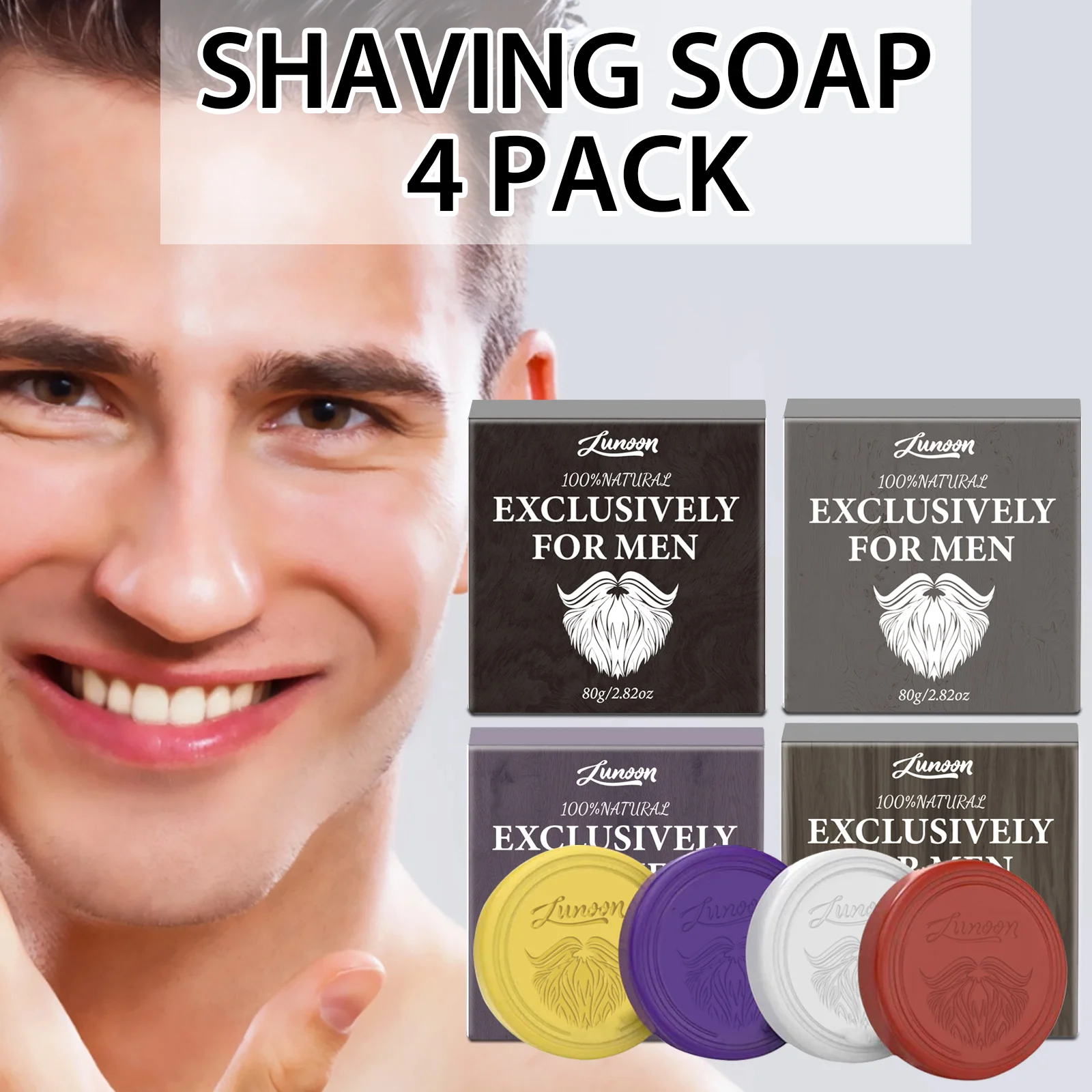Men'S Beard Grooming - Мыло для бритья для мужчин, 4/1