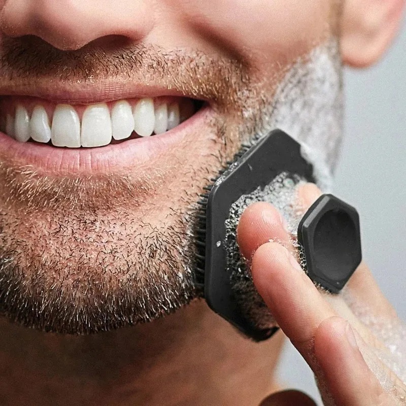 Men'S Beard Grooming - Силиконовая щетка для очищения лица, миниатюрная